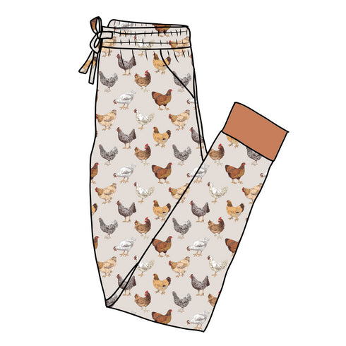 The Chicken Crew Women's Pajama Pants(Ankle Cuff)